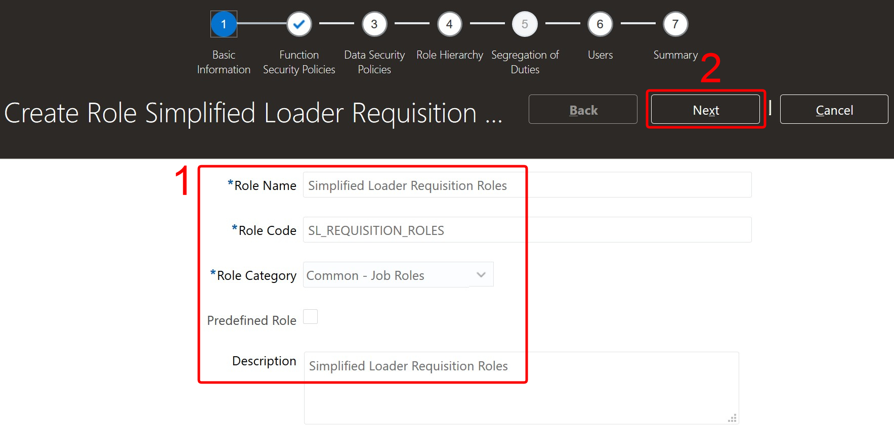 Role - Simplified Loader Excel for Oracle Fusion Cloud ERP